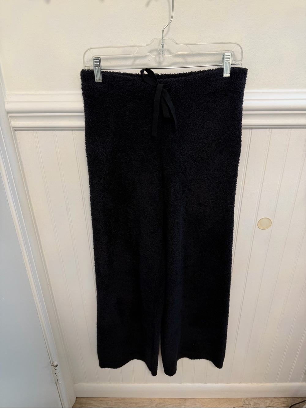 Cozy Wide Leg Lounge Pants - Black